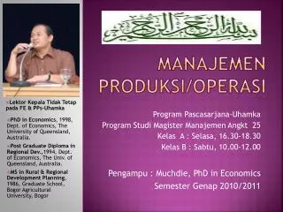 manajemen produksi operasi
