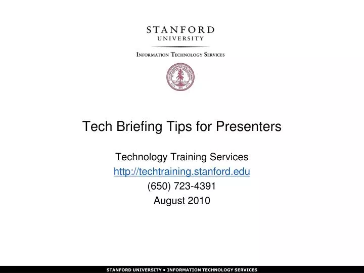 tech briefing tips for presenters