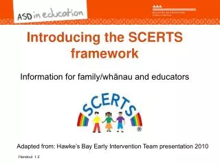 Introducing the SCERTS framework