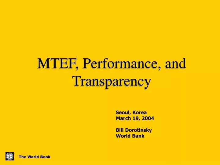 mtef performance and transparency