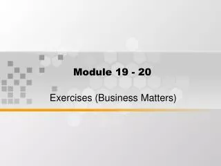 module 19 20