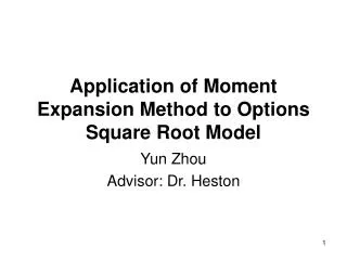 Application of Moment Expansion Method to Options Square Root Model