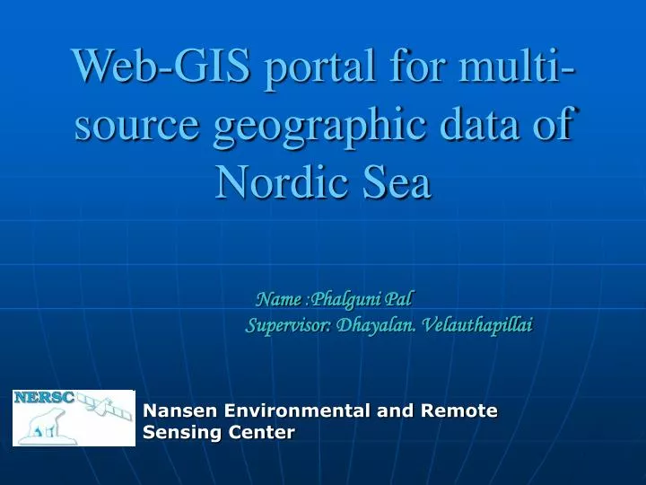 web gis portal for multi source geographic data of nordic sea