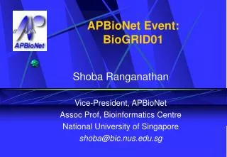 APBioNet Event: BioGRID01