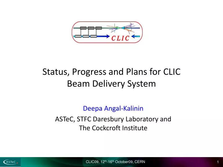 status progress and plans for clic beam delivery system