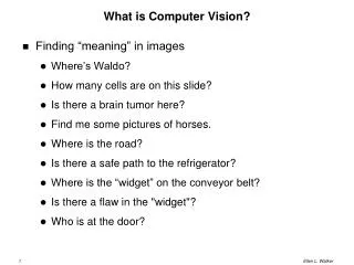 What is Computer Vision?