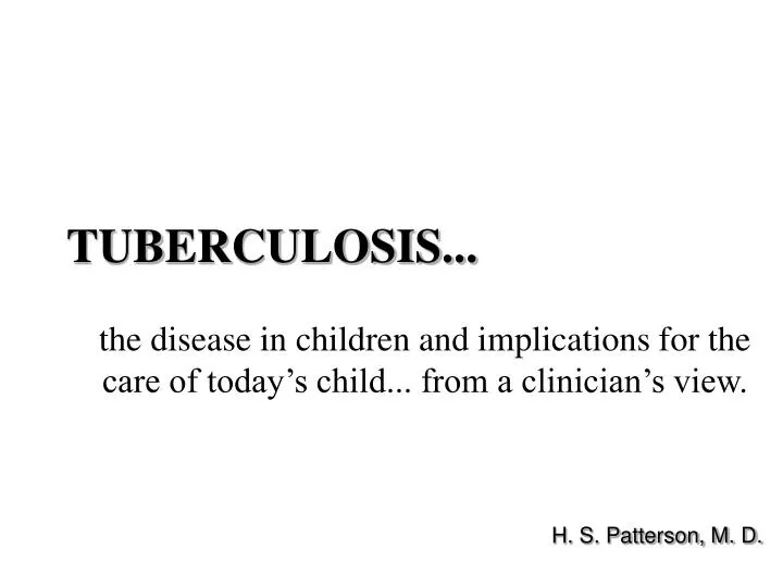 tuberculosis