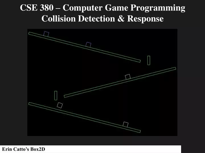 cse 380 computer game programming collision detection response