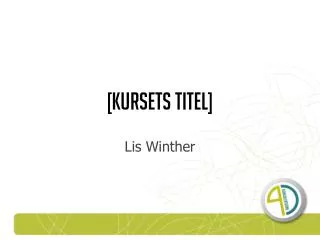 kursets titel