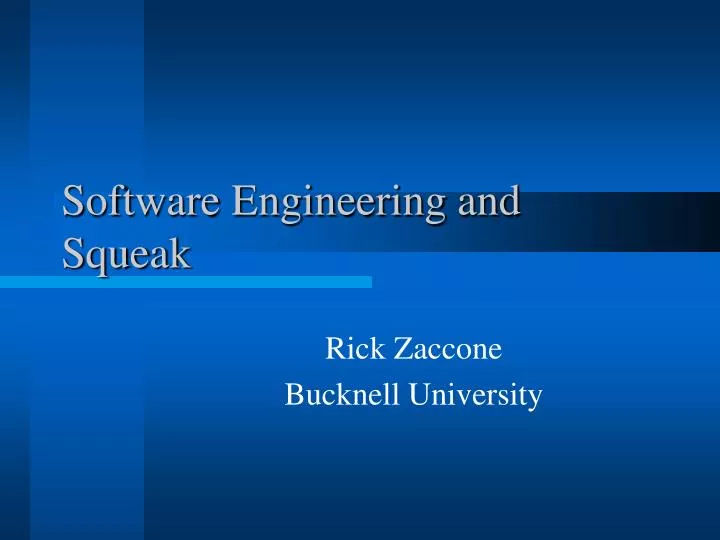 software engineering and squeak