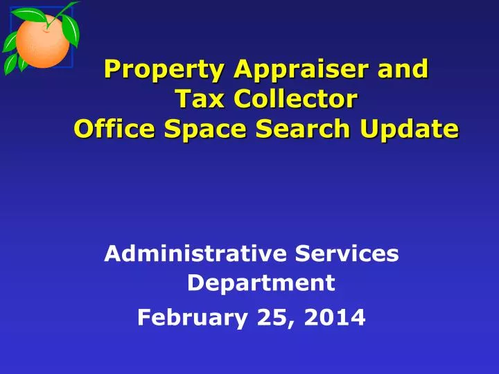 property appraiser and tax collector office space search update