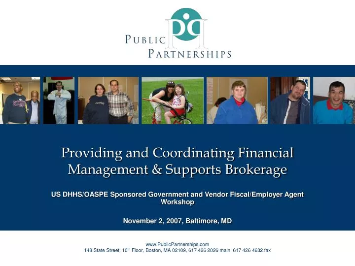 providing and coordinating financial management supports brokerage