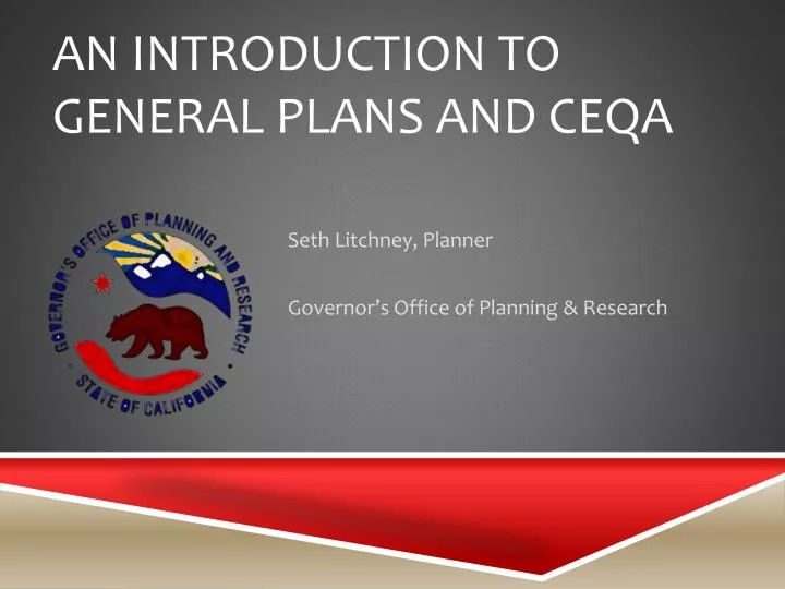 an introduction to general plans and ceqa