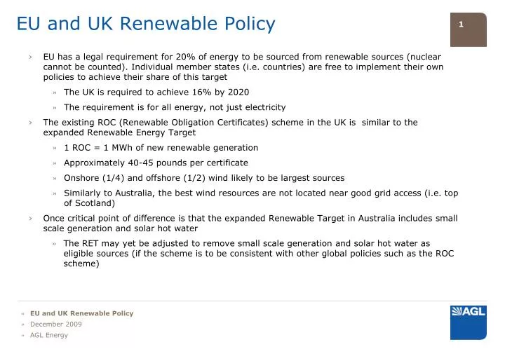 eu and uk renewable policy