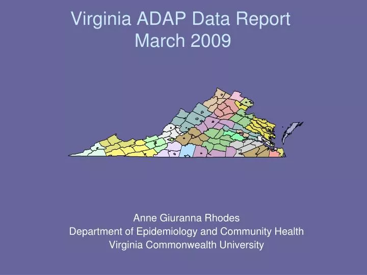 virginia adap data report march 2009