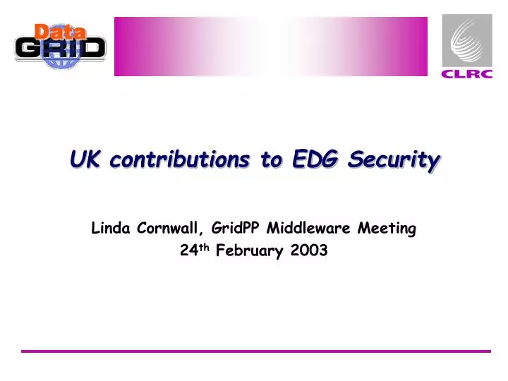 uk contributions to edg security