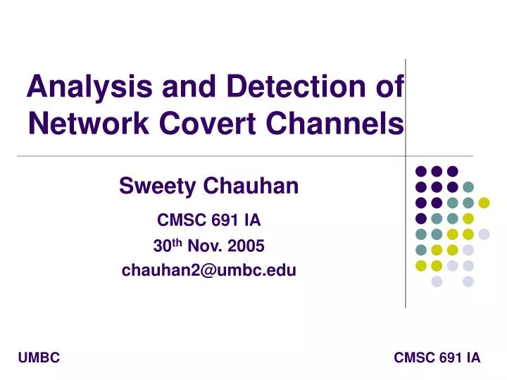 analysis and detection of network covert channels