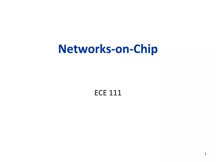 networks on chip