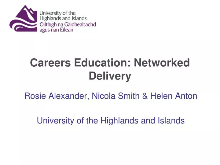 careers education networked delivery
