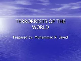 terrorrists of the world