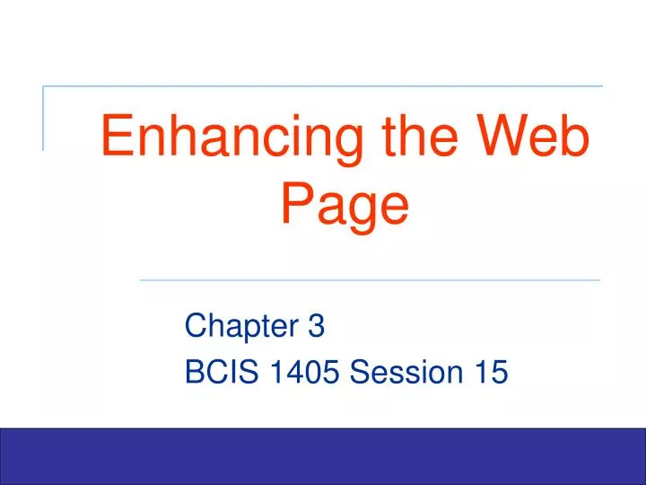 enhancing the web page
