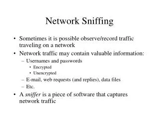 Network Sniffing