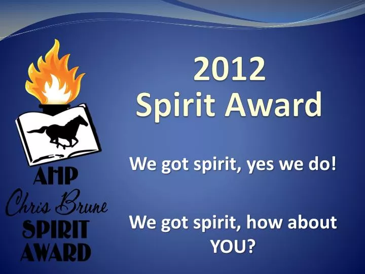 2012 spirit award