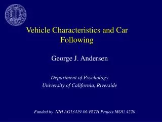 Vehicle Characteristics and Car Following