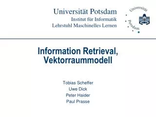 Information Retrieval, Vektorraummodell