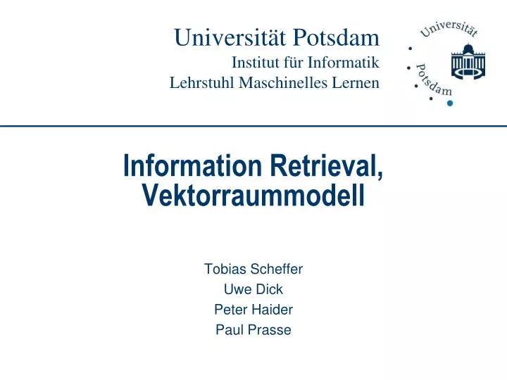 information retrieval vektorraummodell