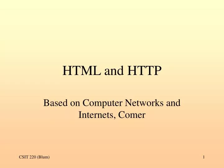 html and http