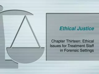 Ethical Justice