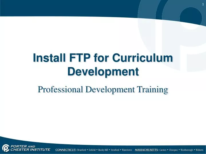 install ftp for curriculum development
