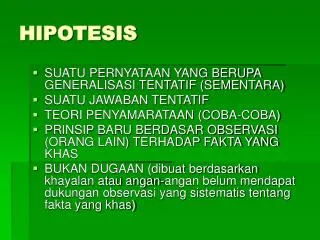 hipotesis