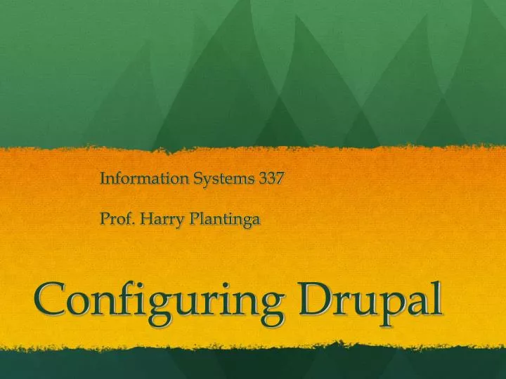 configuring drupal
