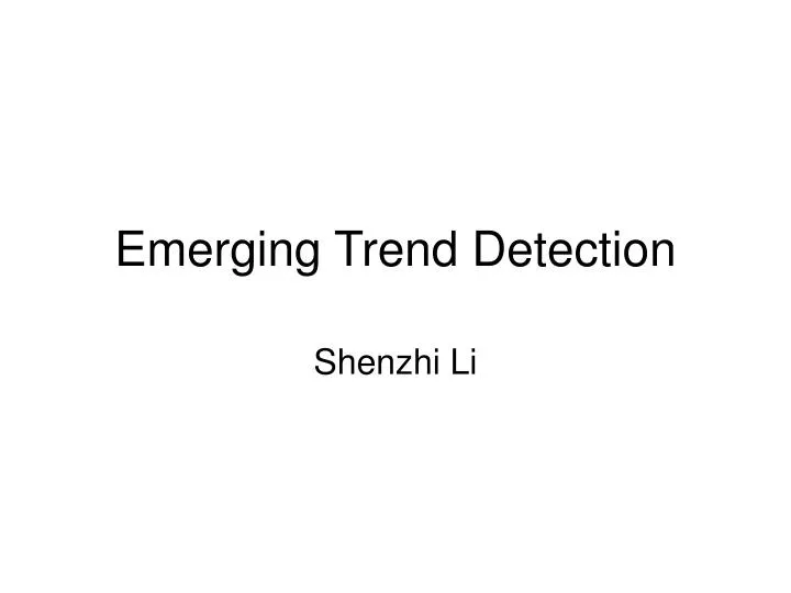 emerging trend detection
