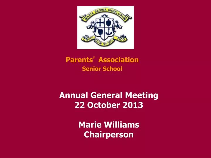 parents association senior school