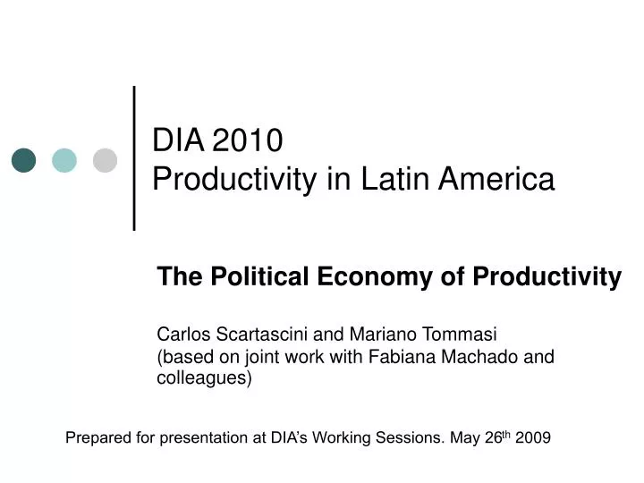dia 2010 productivity in latin america