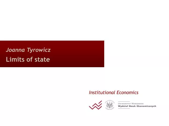 joanna tyrowicz limits of state