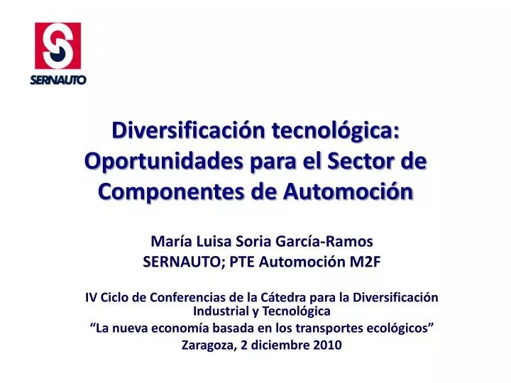 diversificaci n tecnol gica oportunidades para el sector de componentes de automoci n