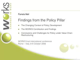 Findings from the Policy Pillar