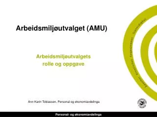 arbeidsmilj utvalget amu