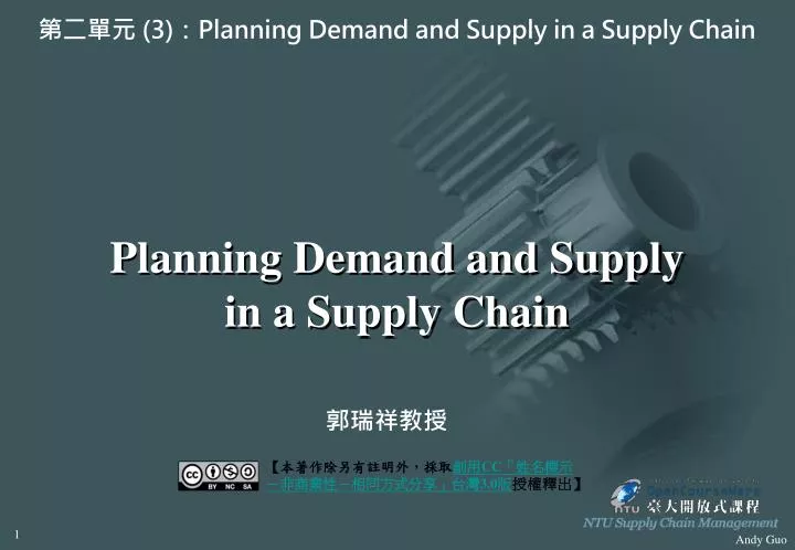 planning demand and supply in a supply chain