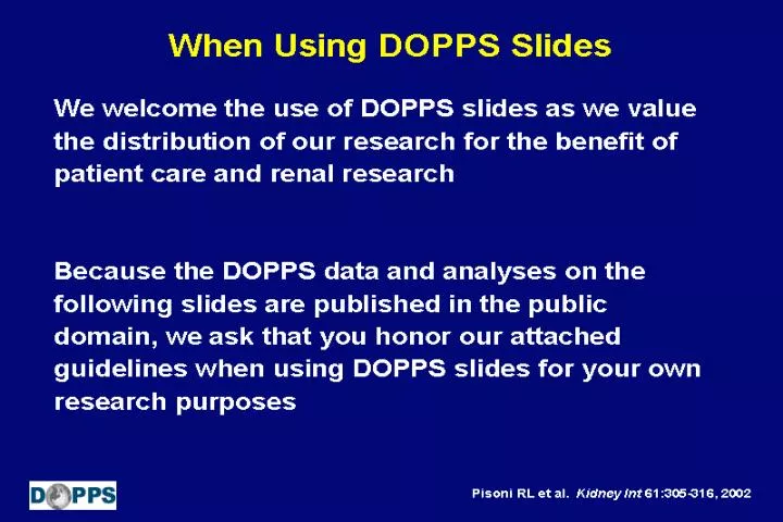 when using dopps slides