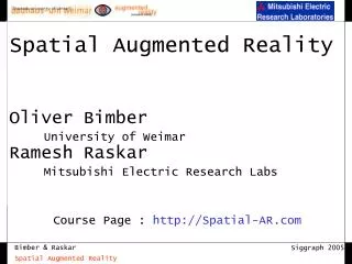 Course Page : Spatial-AR