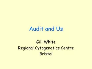 Audit and Us