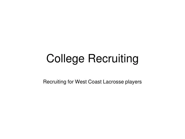 college recruiting