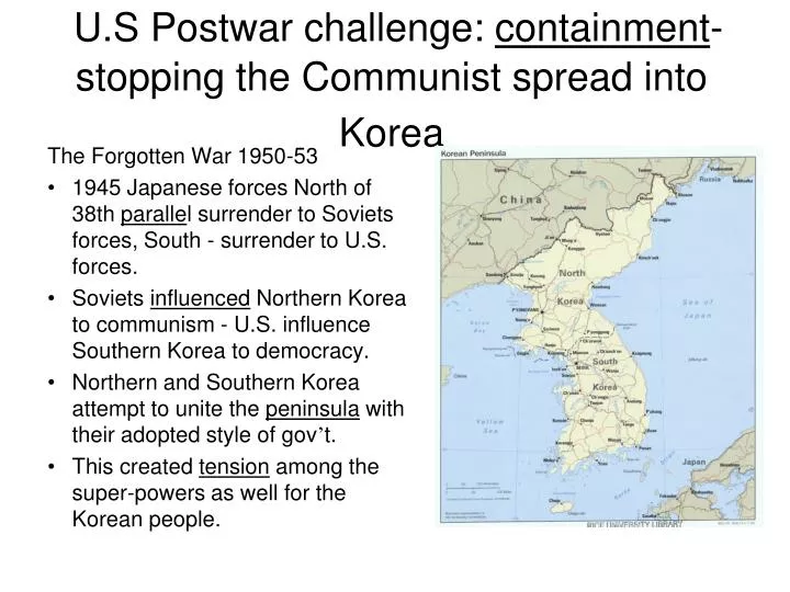 u s postwar challenge containment stopping the communist spread into korea