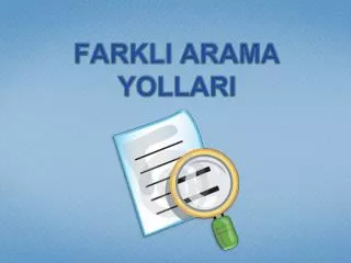farkli arama yollari