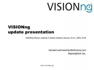 VISIONng update presentation
